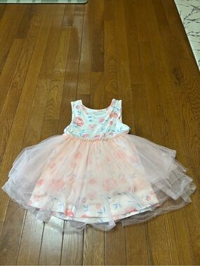 Sweet Bamboo Floral Tulle Dress for Girls